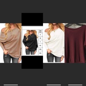 Sweater pullover batwing sleeve Varies sizes/color